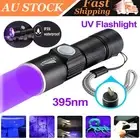 UV Rechargeable LED Flashlight 395 nm Inspection Lamp Torch USB Blacklight Light