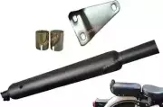 Fit For Royal Enfield OLD Bullet Classic 350 500 Long Punjab Silencer Black (for: Royal Enfield)