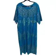 Sante House Dress Womens Plus Size 1X Caftan Muu Muu Patio Kaftan Vintage Roper