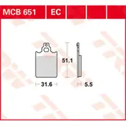 TRW Lucas Brake lining MCB651