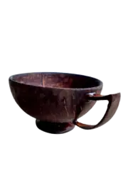 Coconut Shell Tea Cup & saucer Eco Friendly Natural Coffee Mug Free shipping