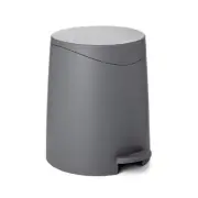Mini Trash Can with Lid 3 Liter Grey Plastic Mini Waste Bin 0.75 Gallon Moder...