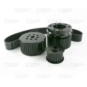 TPS Ford Small Block Water Pump Gilmer Style Pulley Kit BLACK