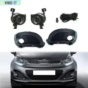 Halogen Fog Light Lamps&Fog Light Cover&Harness Switch Kit For Kia RIO 2012-14 (for: Kia)