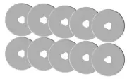 10 pices of 45MM ROTARY CUTTER BLADES fits,Olfa, Fiskars, DRITZ, Clover & more
