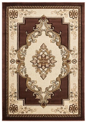 2x7 United Weavers Brown Bordered Petals Bulbs 2050 10551 - Aprx 2' 7" x 7' 4"