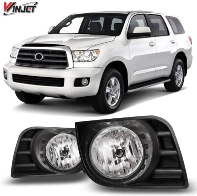 WINJET Fog Lights - CLEAR [+Wiring Kit-Switch] Fits 2007-2016 Toyota Sequoia (for: Toyota)