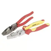 Wiha Tools 32833 9.5" High Leverage NE Industrial Lineman's Pliers Double Pack