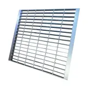 Galvanized Steel Drain Grate with Base, 24x24 Outdoor Drain Cover and Frame, ...