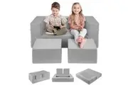 Modular Kids Sofa Set Play Couch Convertible Lounge Chair Ball Pit Toddler Playset Sectional Cushion Comfy Armchair Bed Activity Centre Playroom