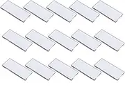 Name Tag Blank Name Badges DIY Blank ID Name Badge with Pin, 15Pcs Name Tag Badge with Pins,Acrylic Blank Name Badge Holder,Name Badge Holder Insert Type Name Tag Badge with Pins