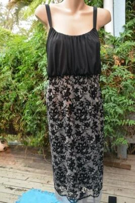 AUTOGRAPH Knit Bodice MIDI DRESS Layered Mesh Overlay Size 22. NEW RRP-$99.99