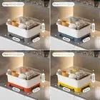 Plastic Dish Drying Rack With Lid Bowl Cupboard Organizer Bowl