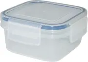 HomeLeisure Square Clip Close Container, 300 ml Capacity