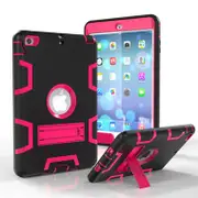 MCC Stylish Shockproof iPad mini 5 2019 Case Cover Heavy Duty Kids Apple [Black+Magenta]