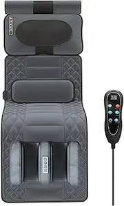 Full Body Heating Massage Mattress,Full Body Massage Mat with Heat,Lumbar Hot Compress Massage Mattress with 9 Modes Foldable Heating Cushion for Pain Relief Full Body Massage(B)