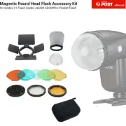 TR-09 Magnetic Flash Diffuser Accessories Kit for Godox V1 Round Head Flash
