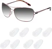 Acefrog 4 Pairs Upgraded Air Chamber Nose Pads for Oakley Feedback OO4079, Holbrook Metal OO4123, Gauge 6, Gauge 8, Elmont M L Eyeglass Sunglass, Slip-on Nose Piece Replacement, Anti-Slip, Clear,