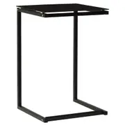Side Table Black 40x40x60 cm Tempered Glass vidaXL
