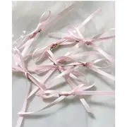 Bow Hair Clip Set Set of 8 - Pink - One Size