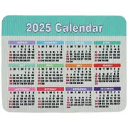 Computer Mouse Pad Calendar 2025 Date Viewing Thick Mouse Mat For Professionals Work 1Set Green 24.00X20.00X0.20CM