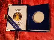 1986 US Mint 1 oz. Gold Eagle Proof Empty Presentation Display Box & COA No coin