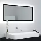 NNEVL LED Bathroom Mirror Black 100x8.5x37 cm Chipboard