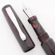 Ranga Markandreya Prem Ebonite Fountain Pen - Black Red, JoWo #6 Nibs, C/C (New)