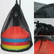 1Pc Black Mesh Drawstring Bag For Ourdoor Sports Ball New Equipment W5J8
