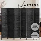 Artiss 6 Panel Room Divider Screen Partition Privacy Fold Stand Woven Black