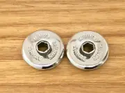 SR - Sakae - 3 times word - Allen Key Fit Crank Caps - Chrome - old school bmx