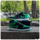 【NIKE 耐吉】Air Jordan 1 Low Lucky Green 幸運綠 綠黑 男鞋(553558-065)