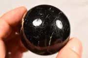 *BLACK TOURMALINE* Sphere 5.7cm 250g Healing Crystal Ball, Luck Happiness