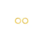 9ct Gold Open Circle Stud Earrings