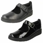 Girls Clarks Smart Mary Jane Style School Shoes Mendip Stitch