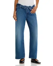 Mother The Foldover Dodger High Rise Ankle Jeans in No Shirt No Shoes No Service