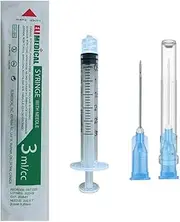 Veterinary Syringe with Needle, Luer Lock 3cc 23G x 1", 100pcs/box 03LT2325