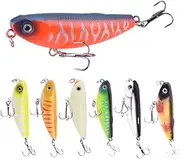 LLEIIshen 7pcs/Lot Mixed Colors Fishing Lures Set Floating Pencil Wobbler Hard Bait Crankbaits Minnow Swimbait Carp Bass Tackle Kit/1541