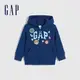 Gap 男幼童裝 Gap x 汪汪隊立大功聯名 Logo印花刷毛連帽外套-深藍色(847354)