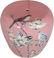 Ceramic Drum Table Decorative Garden stools, Decorative Ceramic Garden Stool, Glazed Hand-Painted Flower and Bird Shoe Changing Stool Drum Stool, Suitable for Outdoor Garden, Living Room, Terrace(Pin