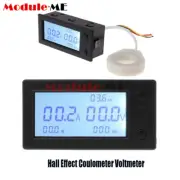 New Hall Effect Coulometer Voltmeter Ammeter DC 0-300V 100/200/400A Sensor Meter
