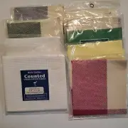 Cross Stitch Fabric Aida Lot of 9