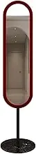 Body Length Mirror Full-Length Mirror Floor-Standing Bedroom Corner Household Dressing Mirror Cloakroom Fitting Mirror Floor Mirrors(Red)