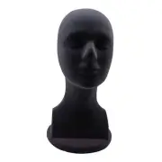 Man Styrofoam Mannequin Head Model Stable Base Hat Display Stand Black Height