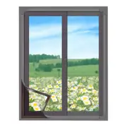 Adjustable DIY Magnetic Window Screen Window Screen Mesh Frame Replacement Kit