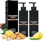 2 PCS Root Activator Shampoo, Hair Loss Thickening Shampoo for Hair Regrowth, Natural Formula for Men and Women