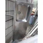 二手不鏽鋼枱面水槽 系統櫃 白鐵桔檯面水槽 二手流理台