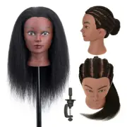 14" 100% Human Hair Mannequin Head Hairdresser Manikin Training Cosmetology Doll