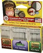 Monkey Hooks Picture Hangers Home and Office Pack, Gorilla Grade Drywall Hooks, Flush Mount Hooks, 30 pc Set