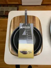 Anolon Advanced Hard-Anodized Nonstick French Skillets 10" & 12.75" Cordial Gray